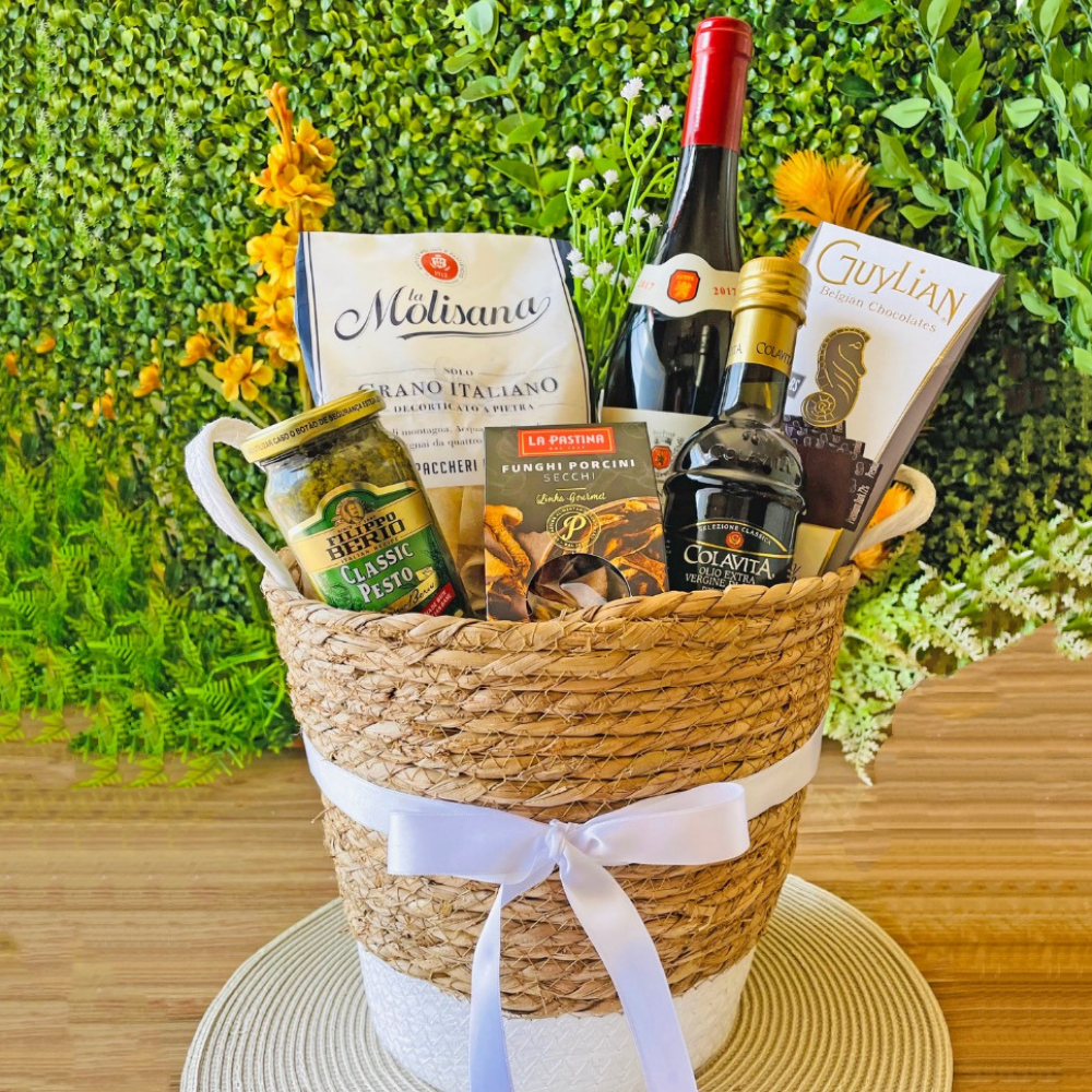 CESTA GOURMET- VINHO FRANCÊS & MASSA ITALIANA