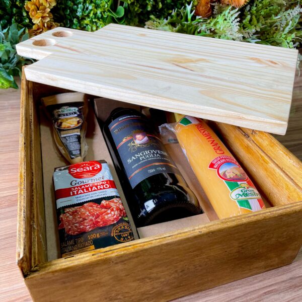 KIT VINHO ITALIANO - VITTORIO EMANUELE COM QUEIJOS - Imagem 2