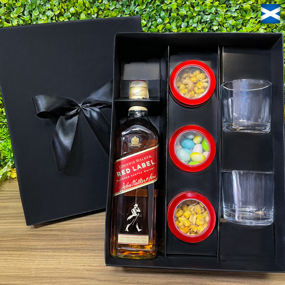 KIT WHISKY ESCOCÊS - RED LABEL & NUT'S