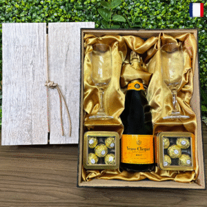 KIT CHAMPAGNE FRANCÊS - VEUVE CLICQUOT BRUT