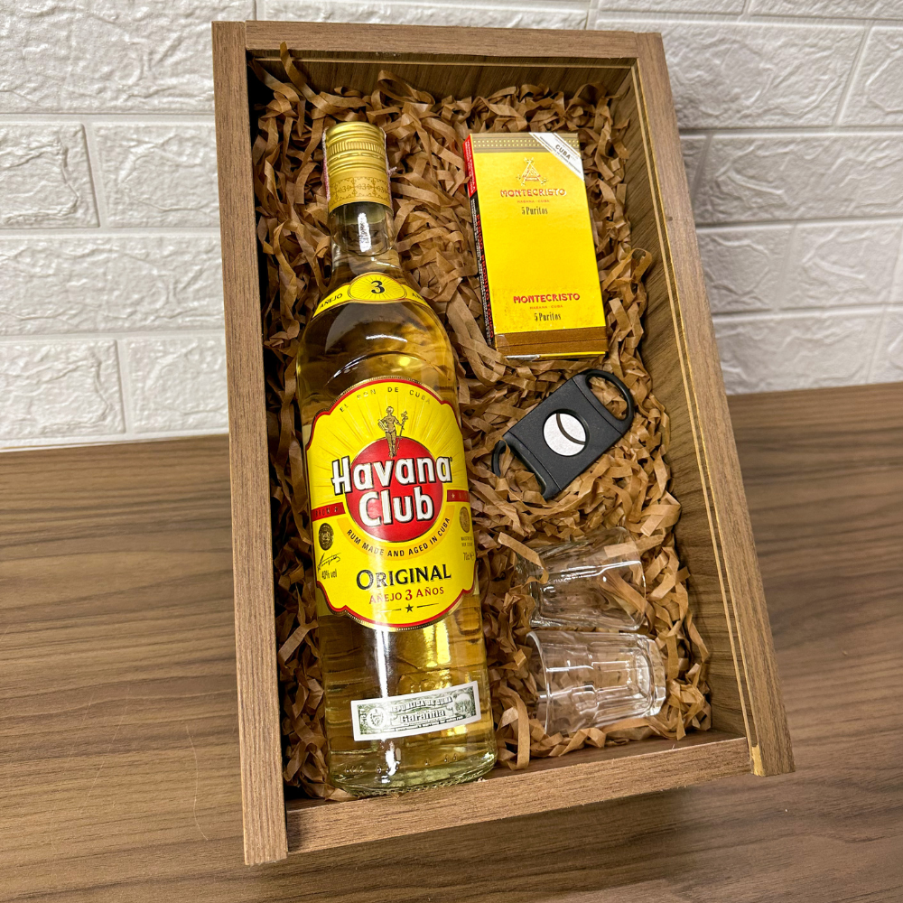 KIT RUM CUBANO - HAVANA CLUB & CHARUTOS CUBANOS