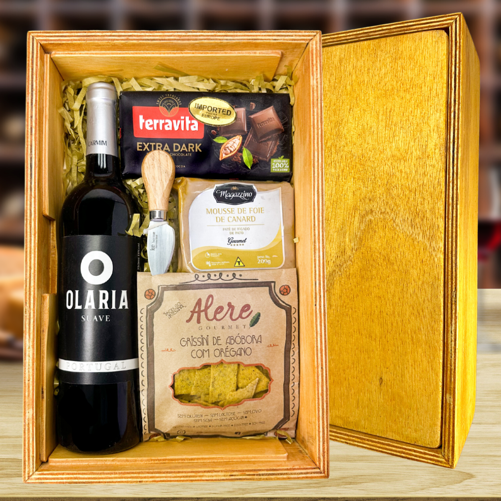 KIT VINHO - VINHO PORTUGUÊS OLARIA & FOIE GRAS