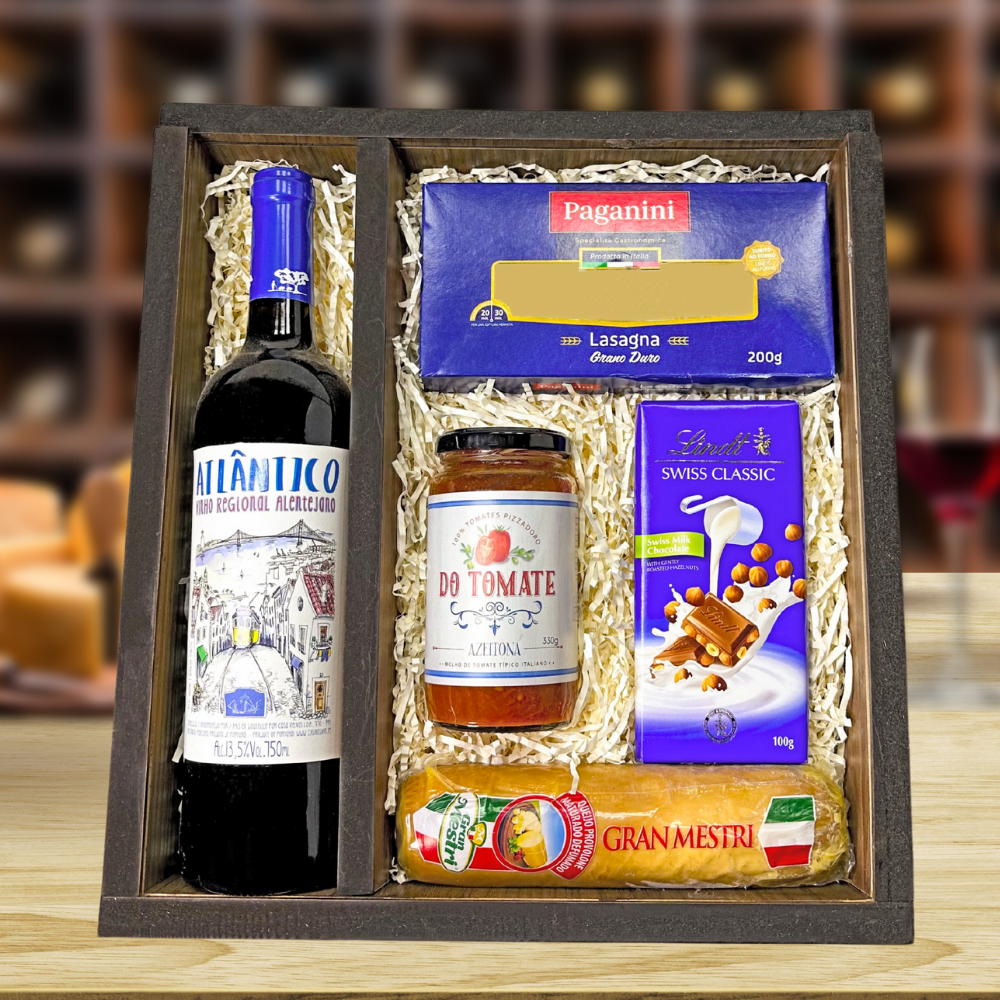 KIT VINHO GOURMET - PASTA, QUEIJO & CHOCOLATE