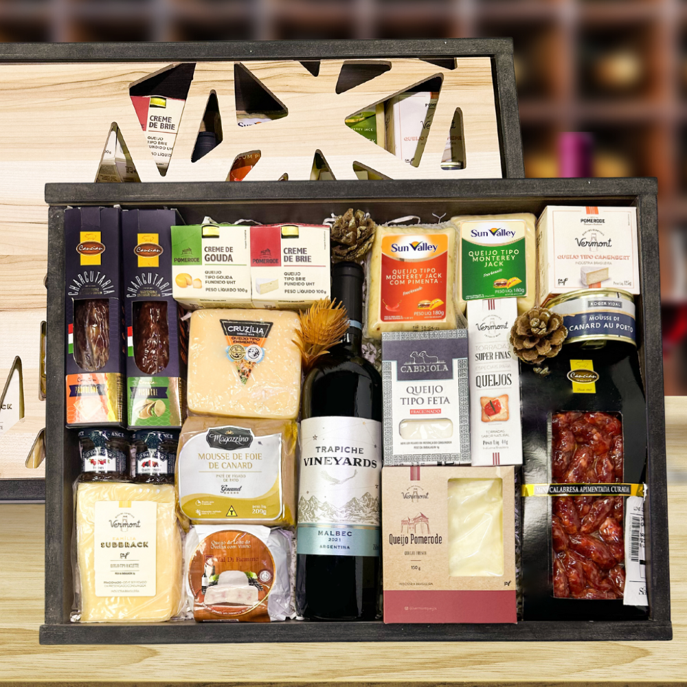 KIT VINHO ARGENTINO - SELEÇÃO DE QUEIJOS & EMBUTIDOS PREMIUM