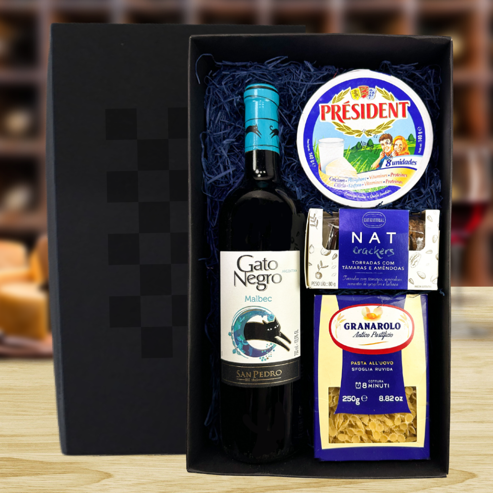 KIT VINHO ARGENTINO - GATO NEGRO MALBEC
