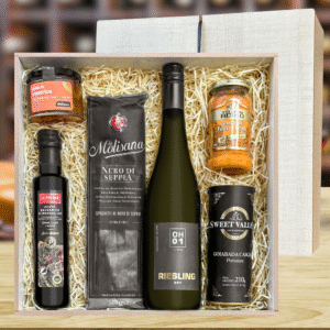 KIT VINHO ALEMÃO RIESLING DRY & MACARRÃO NERO