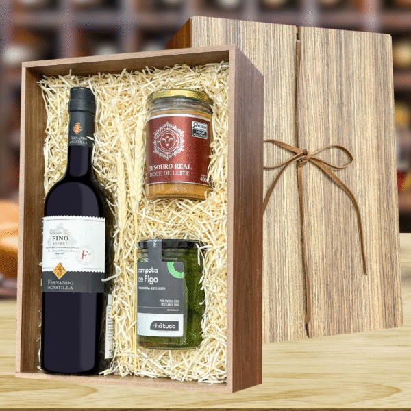 KIT VINHO ESPANHOL FERNANDO DE CASTILLA & DOCE DE LEITE