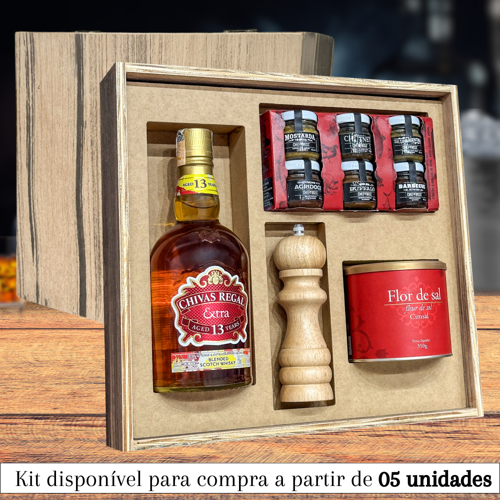KIT WHISKY ESCOCÊS CHIVAS REGAL CHURRASCO